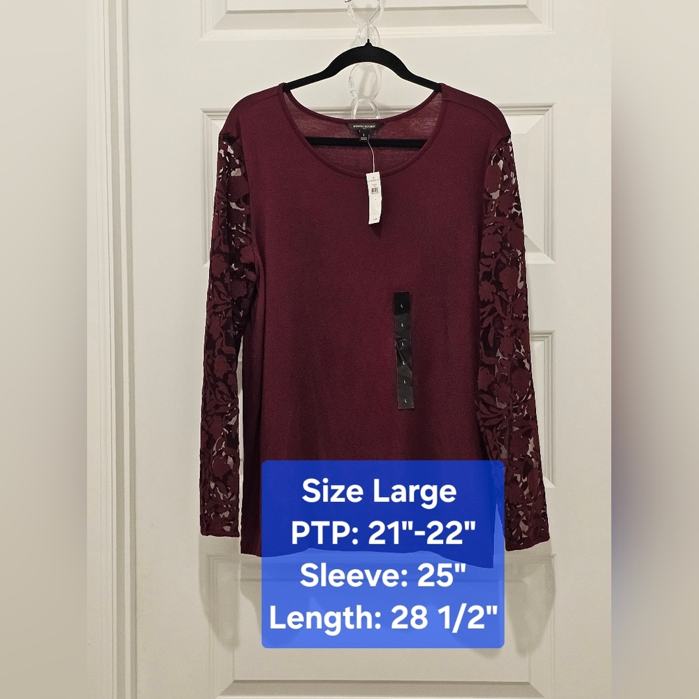 Banana Republic Long Sleeve Top, NWT, Size Large